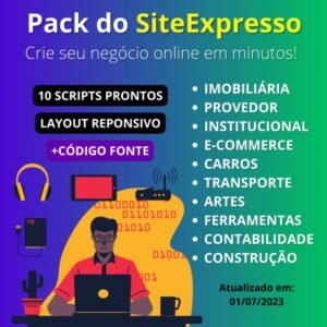 Pack do SiteExpresso – 10 Scripts de Sites Prontos com Painel Administrativo 2023